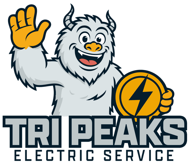 Tri Peaks Electric Yeti mascot — Bailey CO licensed electrician
