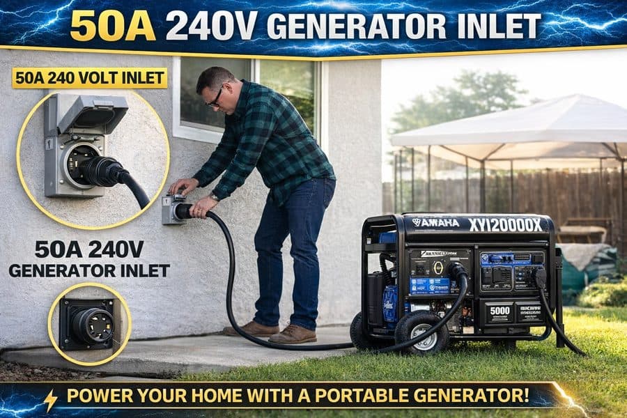 50A 240V generator inlet installation special — Tri Peaks Electric Bailey CO